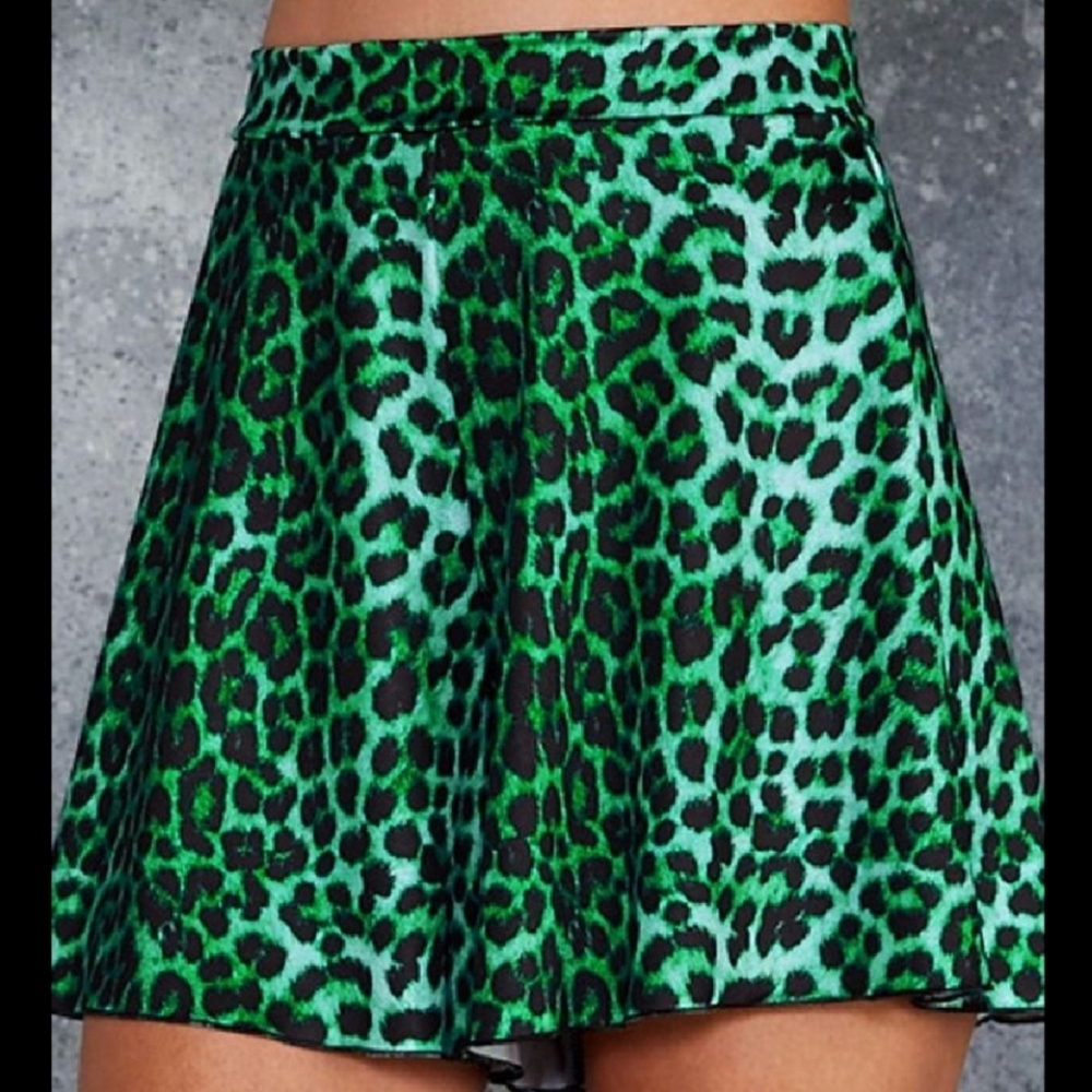 Claws Out Green Shiny Shorts by Black Milk XL